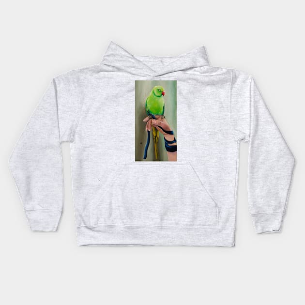 Bird in my Hand Kids Hoodie by starblueshell